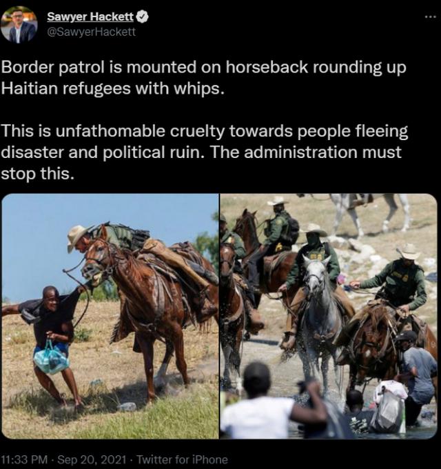 美执法人员骑马挥鞭驱移民，白宫直呼“可怕”！网友想起……